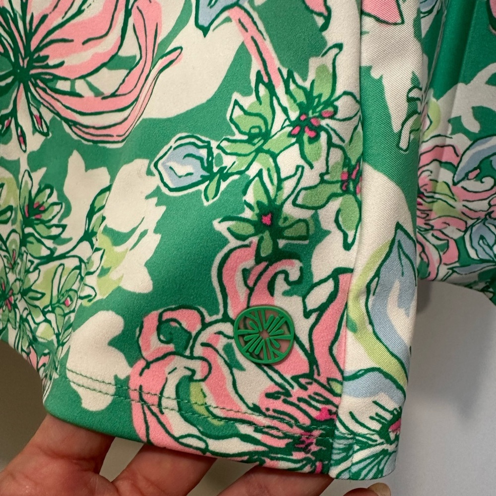 Lilly Pulitzer Floral Green and Pink Women's Tennis Skirt - Picture 7 of 7